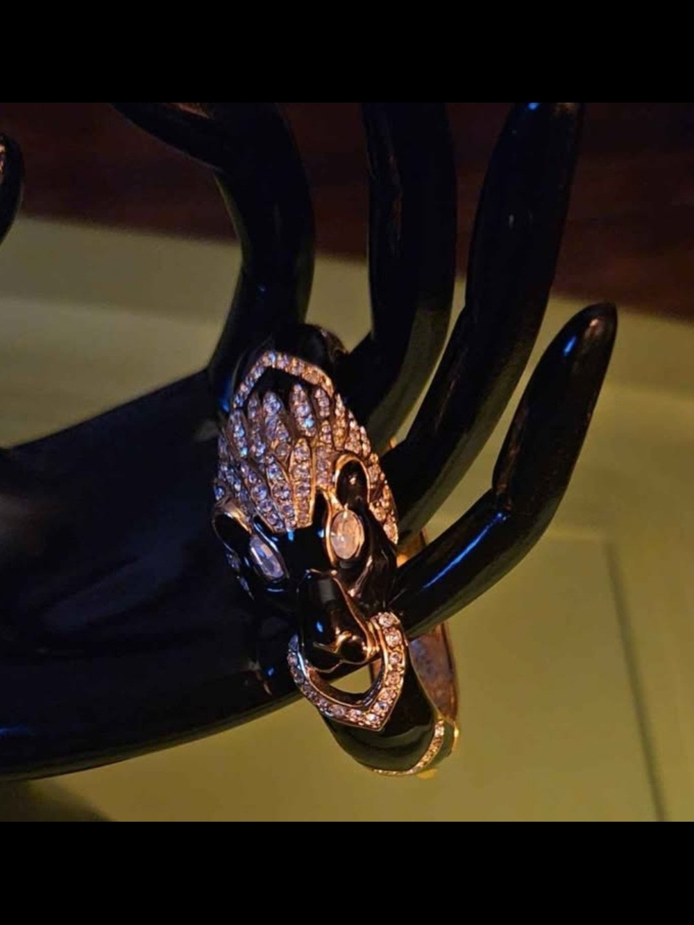 Rare Vintage GIORGIO Black Panther Goldtone Bracelet